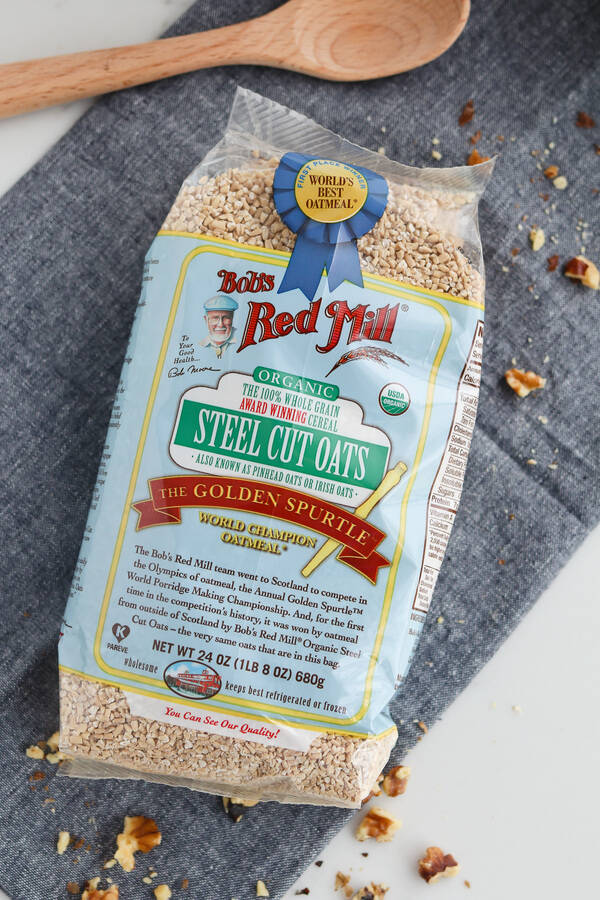 Steel cut oats in packaging