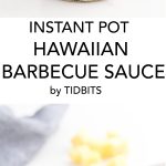 Instant Pot Pressure Cooker Hawaiian Barbecue Sauce in a jar