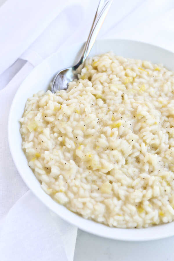 Basic Instant Pot Risotto on a plate