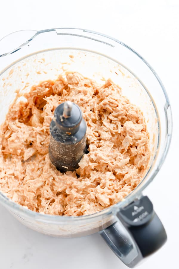 Instant Pot Mexican Inspired Healthy Crack Chicken in a food processor