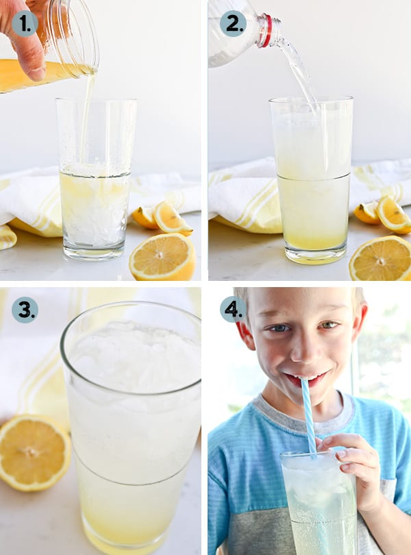 Instant Pot Lemonade in a glass with ice