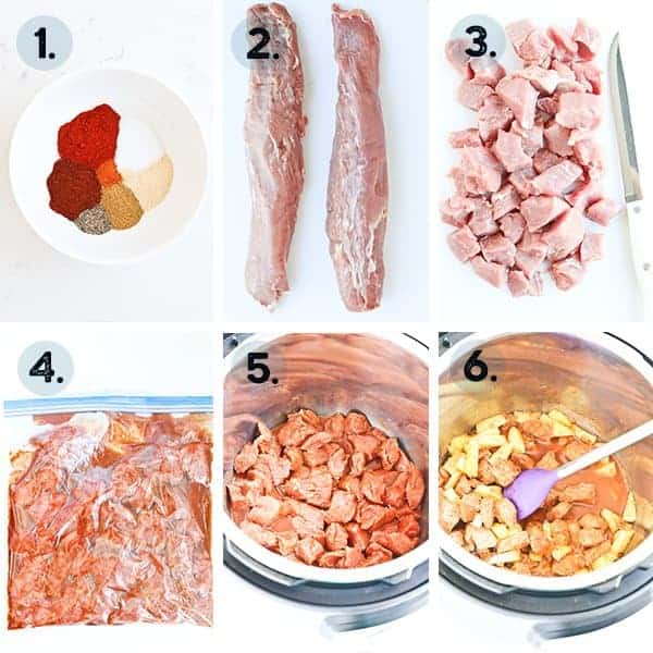 Step by step directions on how to cook pork tenderloin in the instant pot