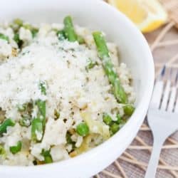 Instant Pot Lemon Risotto with Asparagus and Peas