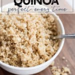 Instant Pot Quinoa in a white bowl