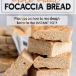 whole wheat focaccia bread stacked