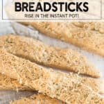 stacked whole wheat breadsticks with parmesan and herbs