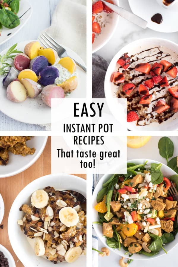 collage of easy instant pot recipes
